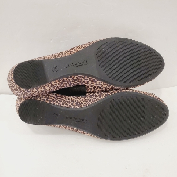 NEW Gentle Souls by Kenneth Cole Demi Wedge Ankle Strap Sandal Animal Print - Picture 6 of 8